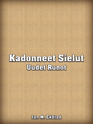 cover image of Kadonneet Sielut